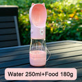 Portable Water Bottle with Food Container for Small To Medium  Dogs.