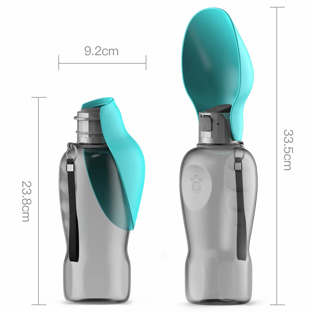 800ML Large Dog Water Bottle Dispenser for Small Big Dogs Portable Travel Pet Drinking Bowls Bulldog Labrador Feeder Supplies