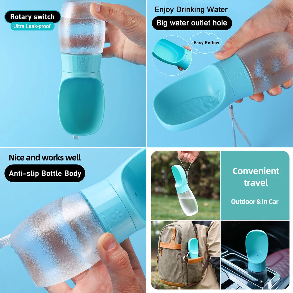 300ML Or 500ML Portable Water Bottle for Small To Medium Dogs.